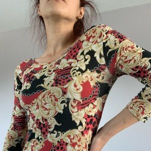 Patterned midi dress